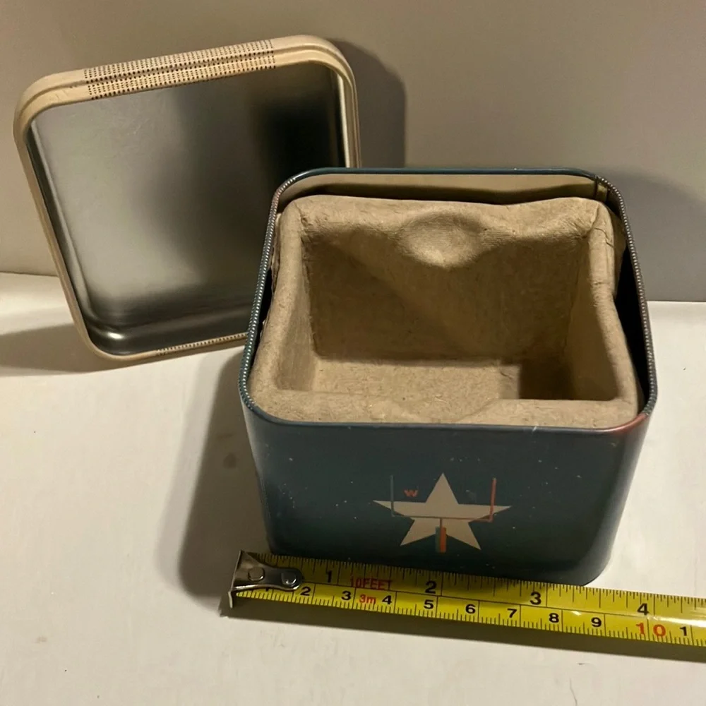 Fossil‎ Championship Football Tin Box - Cream and Teal